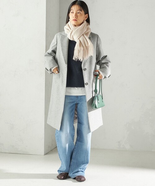 SHIPS（シップス）の「ロイヤル ジーロン チェスター コート（チェスターコート・レディース・ネイビー/ベージュ系/ブラウン系/グレー/ベージュ/ナチュラル/ライトブラウン・36/38）」の19枚目の写真