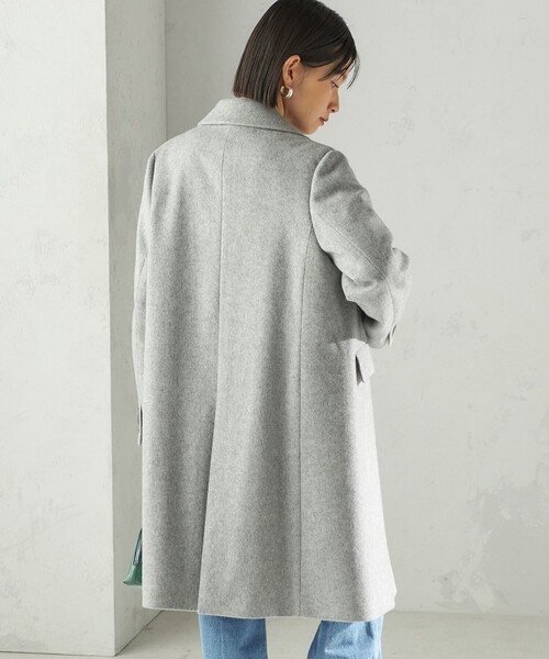 SHIPS（シップス）の「ロイヤル ジーロン チェスター コート（チェスターコート・レディース・ネイビー/ベージュ系/ブラウン系/グレー/ベージュ/ナチュラル/ライトブラウン・36/38）」の21枚目の写真