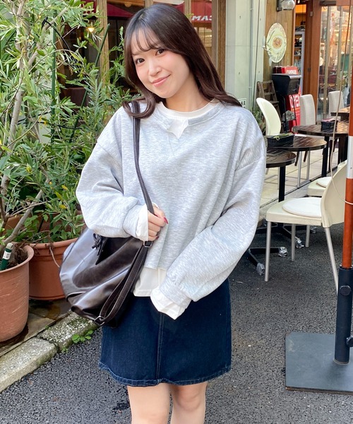 Mejoul(メジュール)の「フェイクレイヤード ビッグロンT(Tシャツ/カットソー・レディース・ブルー/グレー・M/L)」の20枚目の写真