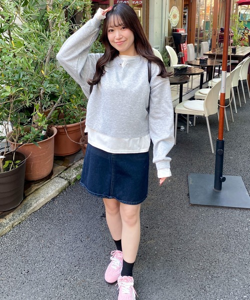 Mejoul(メジュール)の「フェイクレイヤード ビッグロンT(Tシャツ/カットソー・レディース・ブルー/グレー・M/L)」の16枚目の写真