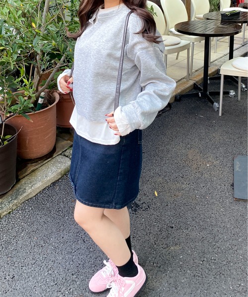 Mejoul(メジュール)の「フェイクレイヤード ビッグロンT(Tシャツ/カットソー・レディース・ブルー/グレー・M/L)」の18枚目の写真