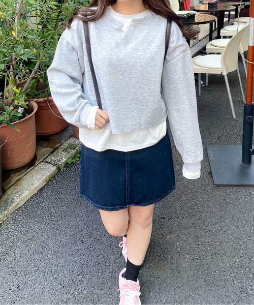 Mejoul(メジュール)の「フェイクレイヤード ビッグロンT(Tシャツ/カットソー・レディース・ブルー/グレー・M/L)」の21枚目の写真