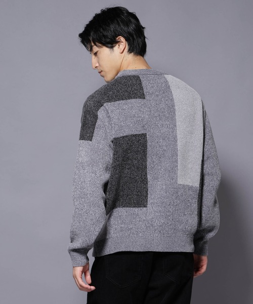 セール】モールヤーンブロッキングニット（ニット/セーター）｜NANO