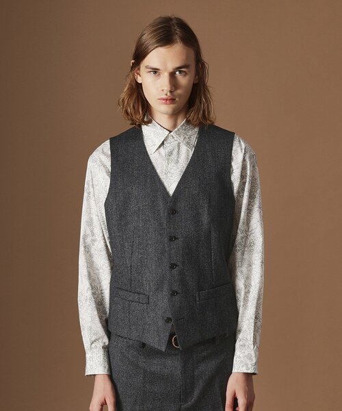 40ｃｔ＆525（フォーティーカラッツアンドゴーニーゴ）の「【Sサイズ～】ピンチェックミルドヴェスト（ベスト・メンズ・ブラック系8・04/03/02/01）」の14枚目の写真