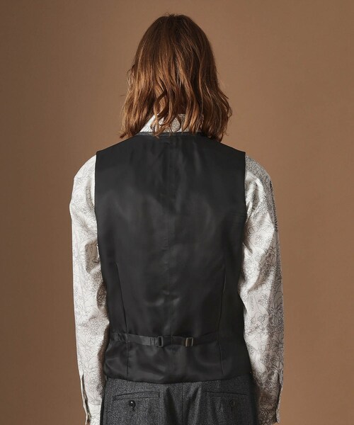 40ｃｔ＆525（フォーティーカラッツアンドゴーニーゴ）の「【Sサイズ～】ピンチェックミルドヴェスト（ベスト・メンズ・ブラック系8・04/03/02/01）」の5枚目の写真