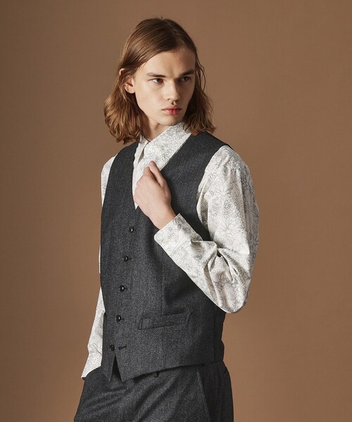 40ｃｔ＆525（フォーティーカラッツアンドゴーニーゴ）の「【Sサイズ～】ピンチェックミルドヴェスト（ベスト・メンズ・ブラック系8・04/03/02/01）」の17枚目の写真