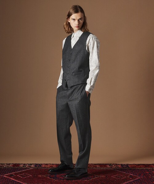 40ｃｔ＆525（フォーティーカラッツアンドゴーニーゴ）の「【Sサイズ～】ピンチェックミルドヴェスト（ベスト・メンズ・ブラック系8・04/03/02/01）」の8枚目の写真