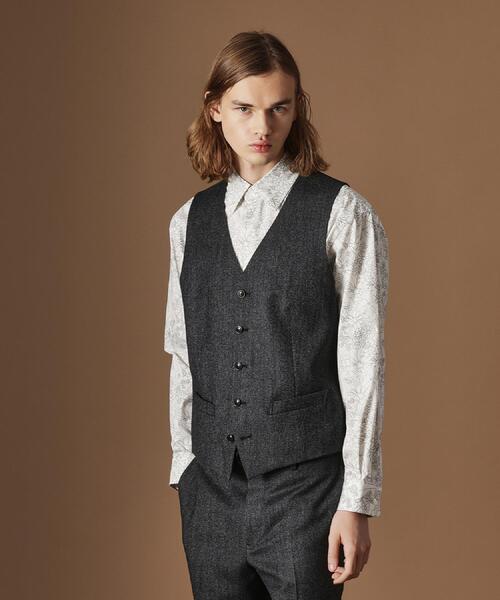 40ｃｔ＆525（フォーティーカラッツアンドゴーニーゴ）の「【Sサイズ～】ピンチェックミルドヴェスト（ベスト・メンズ・ブラック系8・04/03/02/01）」の7枚目の写真