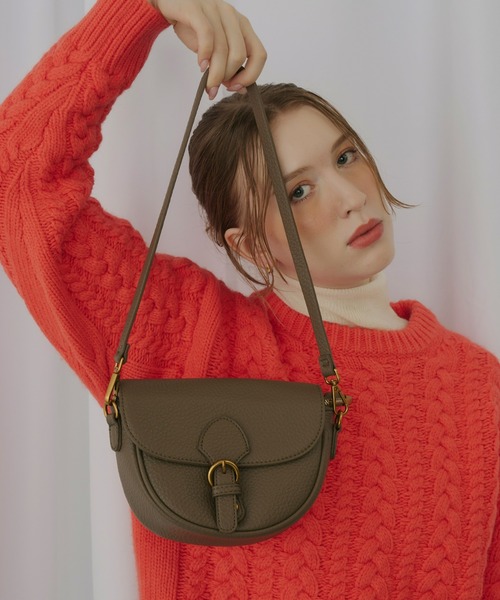 Olu.（オルドット）の「ラウンドフラップバッグ（ショルダーバッグ・レディース・ベージュ/アイボリー/ワイン/ブラック・FREE）」の18枚目の写真