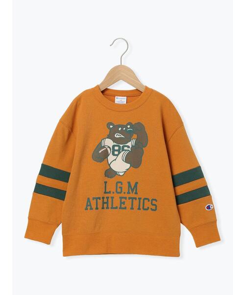 Samansa Mos2 Lagom（サマンサモスモスラーゴム）の「【Champion別注】クマプリントトレーナー（Tシャツ/カットソー・キッズ・ブラウン/ブラック・130/95/120/110/100）」の2枚目の写真