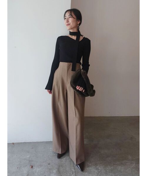 LAGUNAMOON（ラグナムーン）の「ハーフムーンファーバッグ（ショルダーバッグ・レディース・ブラウン/イエロー・FREE）」の13枚目の写真