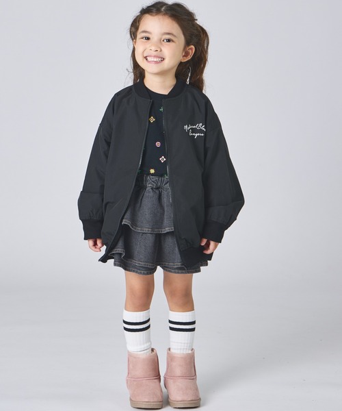 pairmanon（ペアマノン）の「ユニセックス バックフラワー刺繍 MA-1（MA-1・キッズ・ブラック/ブラウン・100/110/120/130/140/150/90）」の16枚目の写真