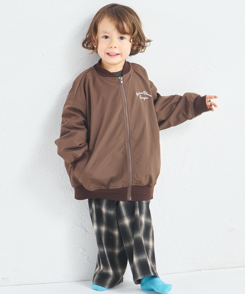 pairmanon（ペアマノン）の「ユニセックス バックフラワー刺繍 MA-1（MA-1・キッズ・ブラック/ブラウン・100/110/120/130/140/150/90）」の15枚目の写真