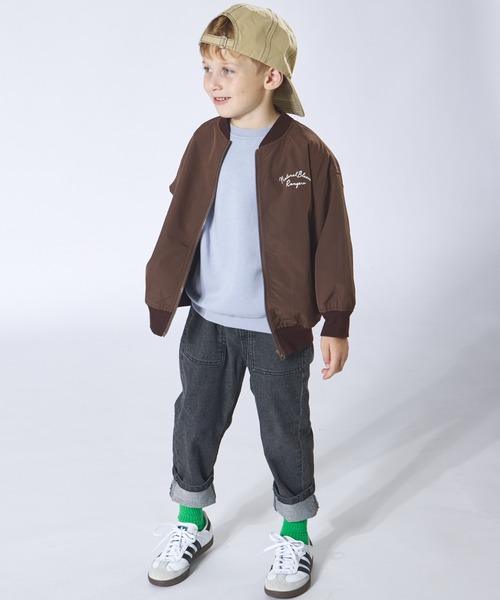 pairmanon（ペアマノン）の「ユニセックス バックフラワー刺繍 MA-1（MA-1・キッズ・ブラック/ブラウン・100/110/120/130/140/150/90）」の14枚目の写真