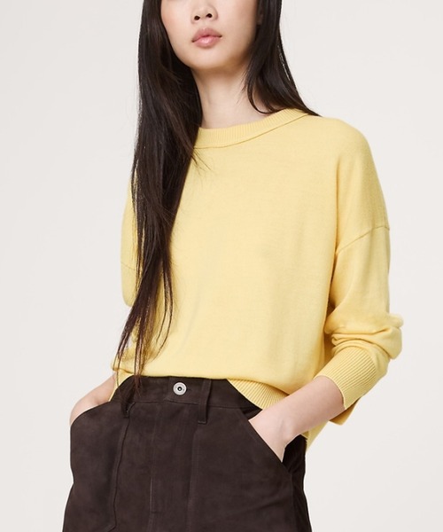 Banana Republic(バナナリパブリック)の「メリノ クルーネックセーター(ニット/セーター・レディース・ブラウン/レッド系その他/イエロー/グリーン/ネイビー・S/M/L/XS)」の4枚目の写真