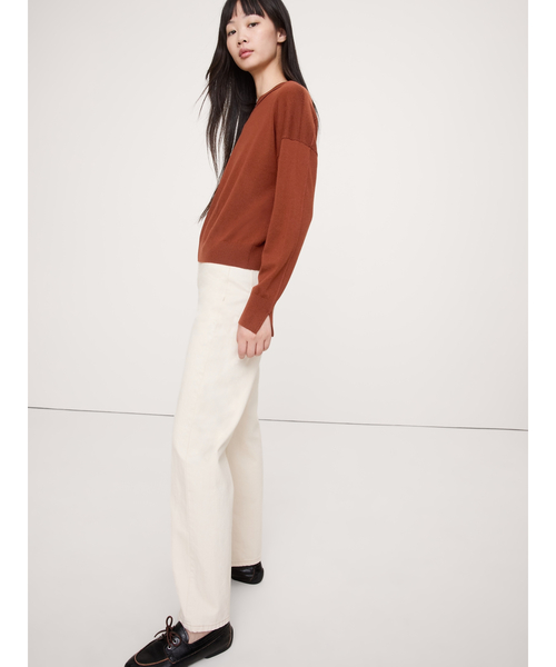 Banana Republic(バナナリパブリック)の「メリノ クルーネックセーター(ニット/セーター・レディース・ブラウン/レッド系その他/イエロー/グリーン/ネイビー・S/M/L/XS)」の17枚目の写真