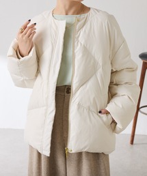 COLLAGE GALLARDAGALANTE | ライトエンボスノーカラーダウン(ダウンジャケット/コート)