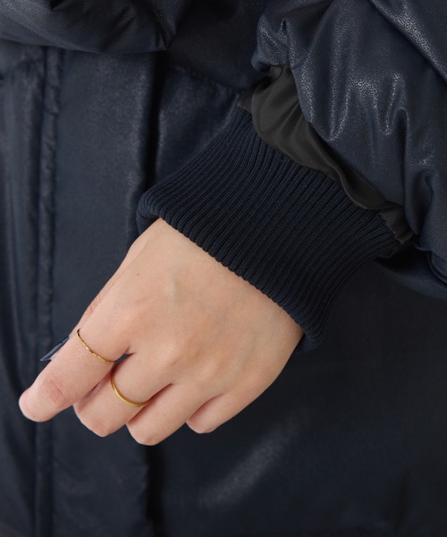 セール】ライトエンボスノーカラーダウン（ダウンジャケット/コート