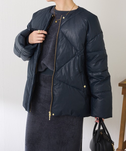 ライトエンボスノーカラーダウン（ダウンジャケット/コート）｜COLLAGE