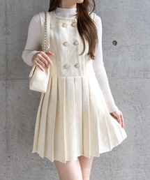 clear | ツイードプリーツミニワンピース［韓国ファッション ガーリー］≪AW新作≫(ワンピース)