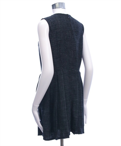 clear（クリア）の「ツイードプリーツミニワンピース［韓国ファッション ガーリー］≪AW新作≫（ワンピース・レディース・アイボリー/ブラック・F）」の9枚目の写真