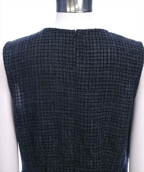 clear（クリア）の「ツイードプリーツミニワンピース［韓国ファッション ガーリー］≪AW新作≫（ワンピース・レディース・アイボリー/ブラック・F）」の11枚目の写真