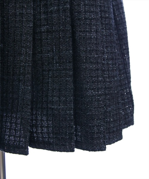 clear（クリア）の「ツイードプリーツミニワンピース［韓国ファッション ガーリー］≪AW新作≫（ワンピース・レディース・アイボリー/ブラック・F）」の15枚目の写真