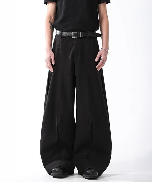 CORPUS TOKYO(コーパス トーキョー)の「ワイドカーブスラックス(スラックス・メンズ・グレー/ブラック・1/2/3/4)」の3枚目の写真