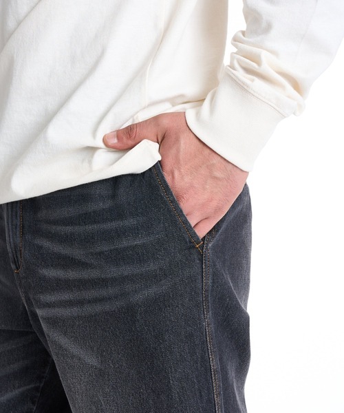 BILLABONG（ビラボン）の「BILLABONG メンズ LAYBACKS DENIM デニムパンツ 【2025年秋冬モデル】 @autumn /ビラボンウエストゴムワイドシルエットデニムパンツ（デニムパンツ・メンズ・ブラック/インディゴブルー・MEDIUM/LARGE/X-LARGE）」の7枚目の写真