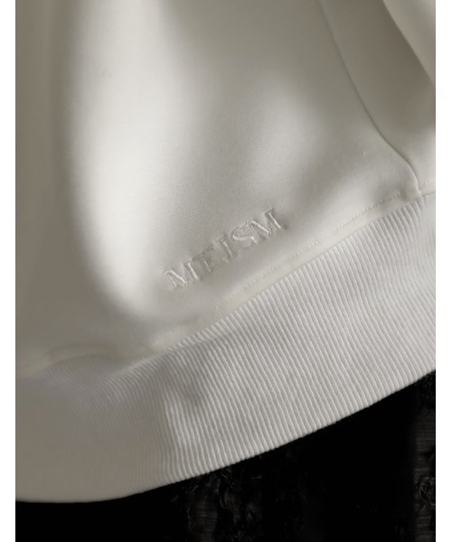 MEISM（ミズム）の「[MEISM by Re:EDIT][2025AW PRE ORDER]ダンボールラインストーンクロップドフーディーブルゾン（パーカー・レディース・グレー/ブラック/ホワイト・LARGE/MEDIUM）」の15枚目の写真