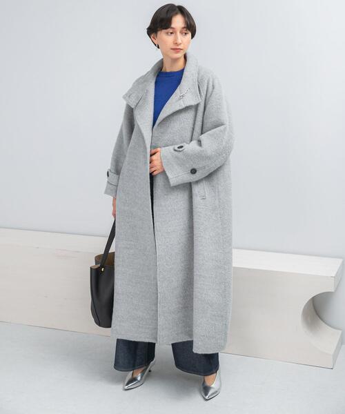 URBAN RESEARCH ROSSO WOMEN（アーバンリサーチ　ロッソ）の「アルパカ混シャギースタンドコート（その他アウター・レディース・ブラック/グレー・38/36）」の20枚目の写真