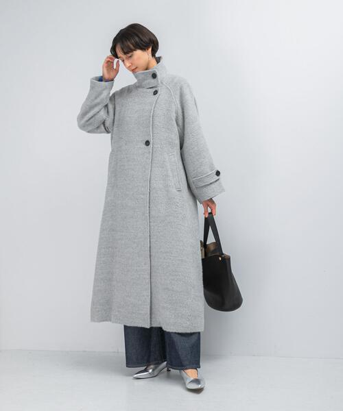 URBAN RESEARCH ROSSO WOMEN（アーバンリサーチ　ロッソ）の「アルパカ混シャギースタンドコート（その他アウター・レディース・ブラック/グレー・38/36）」の21枚目の写真