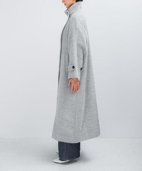 URBAN RESEARCH ROSSO WOMEN（アーバンリサーチ　ロッソ）の「アルパカ混シャギースタンドコート（その他アウター・レディース・ブラック/グレー・38/36）」の4枚目の写真