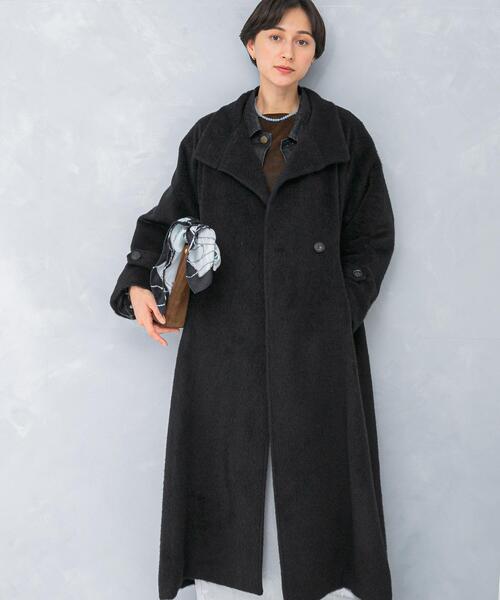 セール】アルパカ混シャギースタンドコート（その他アウター）｜URBAN