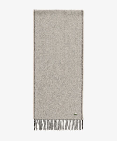 LACOSTE(ラコステ)の「サスティナブルヘリンボーンマフラー(マフラー・メンズ・ネイビー/ベージュ/ホワイト/グレー/ブラック・FREE)」の7枚目の写真