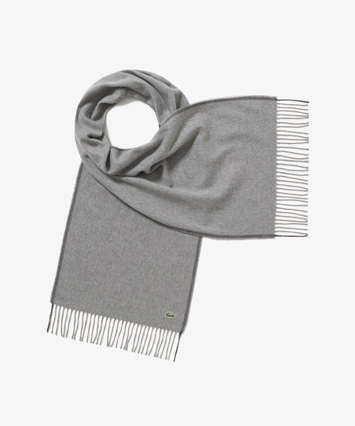 LACOSTE(ラコステ)の「サスティナブルヘリンボーンマフラー(マフラー・メンズ・ネイビー/ベージュ/ホワイト/グレー/ブラック・FREE)」の12枚目の写真