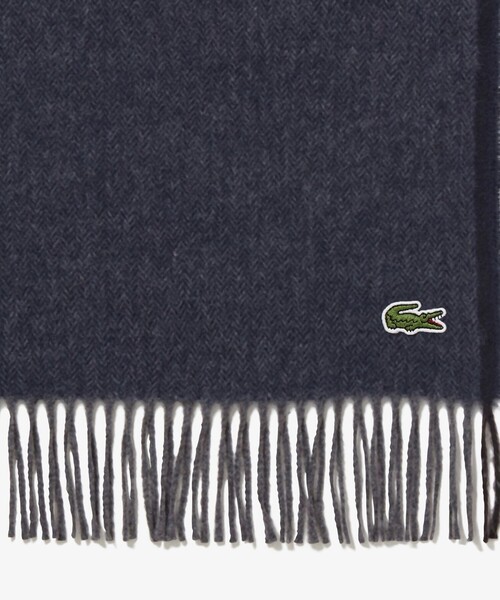 LACOSTE(ラコステ)の「サスティナブルヘリンボーンマフラー(マフラー・メンズ・ネイビー/ベージュ/ホワイト/グレー/ブラック・FREE)」の17枚目の写真