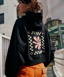 RVCA レディース COURT BALLOON FIT HOODIE パーカー 【2025年秋冬モデル】 @autumn/ルーカショート丈ドルマンスリーブプルオーバーパーカー・フーディー