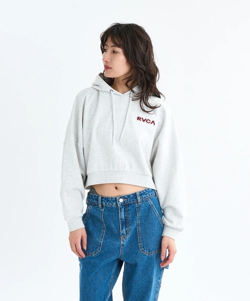 RVCA（ルーカ）の「RVCA レディース COURT BALLOON FIT HOODIE パーカー 【2025年秋冬モデル】 @autumn/ルーカショート丈ドルマンスリーブプルオーバーパーカー・フーディー（パーカー・レディース・ブラック/グレー・SMALL/MEDIUM）」の15枚目の写真