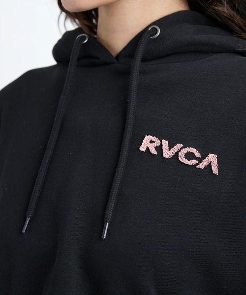 RVCA（ルーカ）の「RVCA レディース COURT BALLOON FIT HOODIE パーカー 【2025年秋冬モデル】 @autumn/ルーカショート丈ドルマンスリーブプルオーバーパーカー・フーディー（パーカー・レディース・ブラック/グレー・SMALL/MEDIUM）」の4枚目の写真