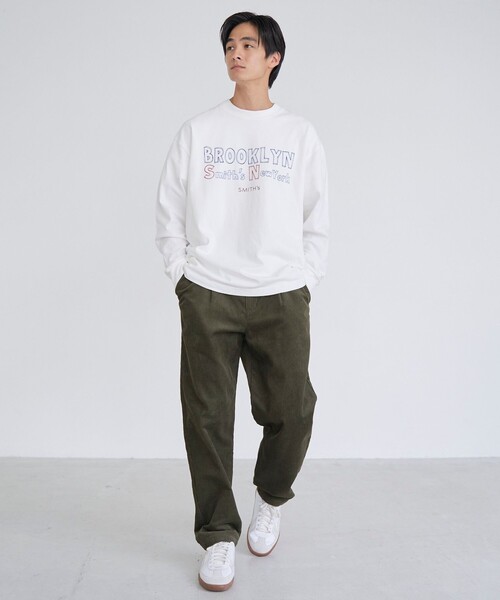 SMITH'S(スミス)の「SMITH’S(スミス)別注プリント ロングスリーブTシャツ(Tシャツ/カットソー・メンズ・ブラック/ホワイト/ベージュ・M/XL/S/L)」の5枚目の写真