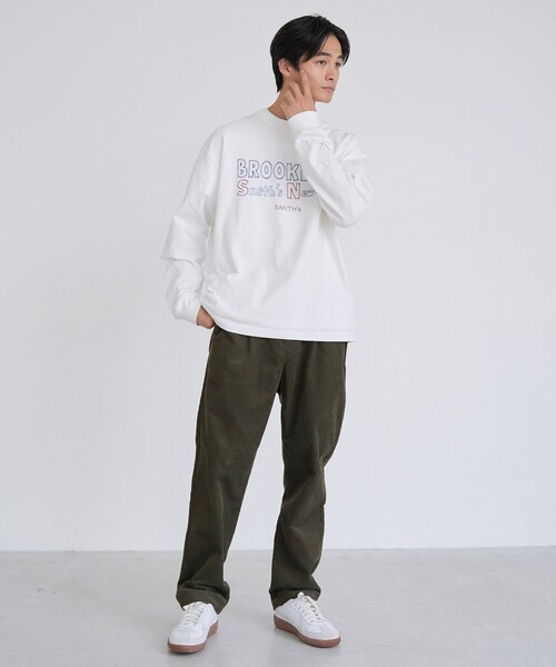 SMITH'S(スミス)の「SMITH’S(スミス)別注プリント ロングスリーブTシャツ(Tシャツ/カットソー・メンズ・ブラック/ホワイト/ベージュ・M/XL/S/L)」の6枚目の写真