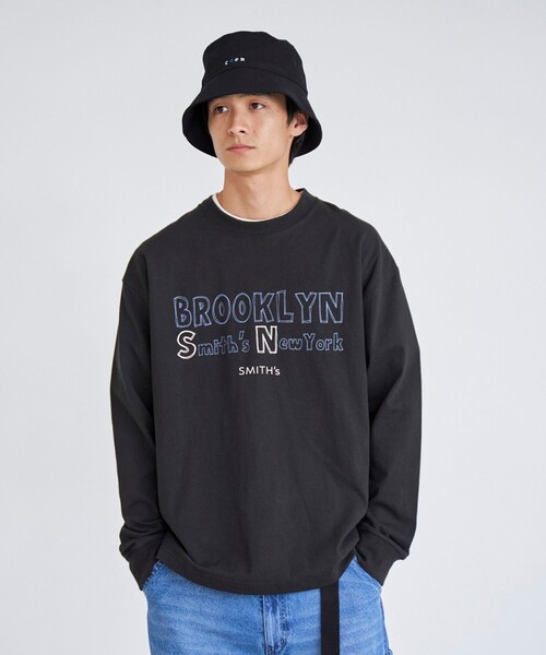 SMITH'S(スミス)の「SMITH’S(スミス)別注プリント ロングスリーブTシャツ(Tシャツ/カットソー・メンズ・ブラック/ホワイト/ベージュ・M/XL/S/L)」の9枚目の写真