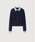 LA POMME petit�i���|�~�E�v�`�j�́uPreppy Shirt Stitching Cardigan�i�J�[�f�B�K��/�{�����j�v�b�l�C�r�[