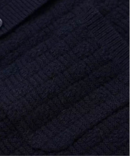 LA POMME petit（ラポミ・プチ）の「Preppy Shirt Stitching Cardigan（カーディガン/ボレロ・レディース・ネイビー・SMALL/MEDIUM/LARGE）」の4枚目の写真