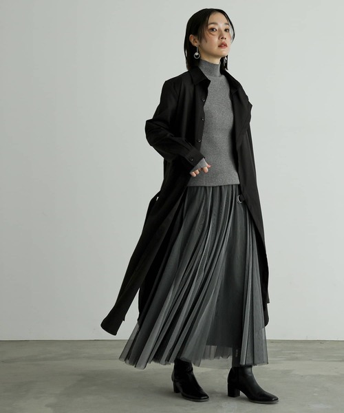 n'OrLABEL（ノアールレーベル）の「『左前二重シャツドレス』（シャツワンピース・レディース・チャコール/ブラック・1/2）」の8枚目の写真