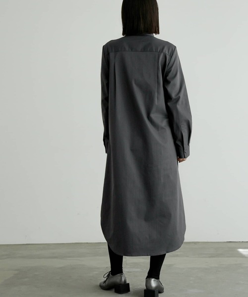 n'OrLABEL（ノアールレーベル）の「『左前二重シャツドレス』（シャツワンピース・レディース・チャコール/ブラック・1/2）」の14枚目の写真