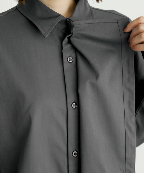 n'OrLABEL（ノアールレーベル）の「『左前二重シャツドレス』（シャツワンピース・レディース・チャコール/ブラック・1/2）」の19枚目の写真
