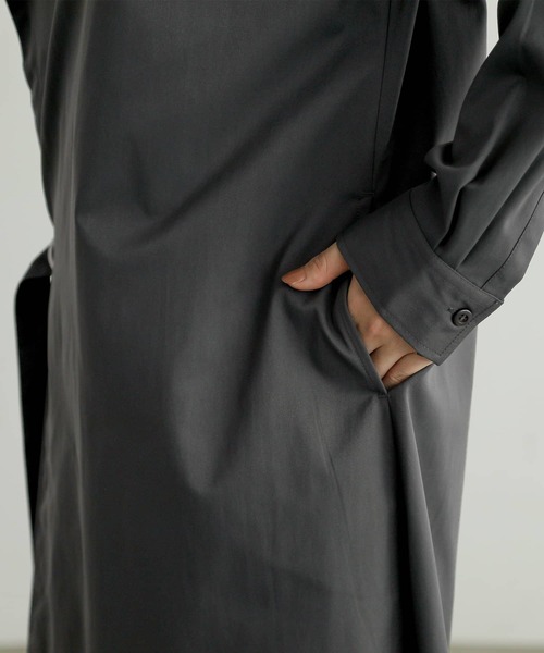 n'OrLABEL（ノアールレーベル）の「『左前二重シャツドレス』（シャツワンピース・レディース・チャコール/ブラック・1/2）」の21枚目の写真