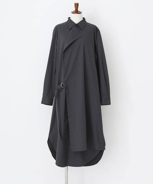 n'OrLABEL（ノアールレーベル）の「『左前二重シャツドレス』（シャツワンピース・レディース・チャコール/ブラック・1/2）」の22枚目の写真